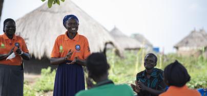 Members of a women led Fora, in zone 3, Bidibidi refugee settlement, Yumbe district in West Nile, Uganda during a meeting where they discussed women empowerment.