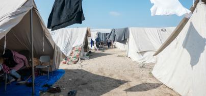 The Tents Khan Younis refugee camp was established by the United Nations Relief and Works Agency (UNRWA), now called Khiam (tents) Camp - UNRWA Area - Khan Yunis City, Southern Gaza.