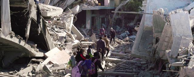 Children and their families are returning to their homes or the remains of their homes to check the status of their homes.