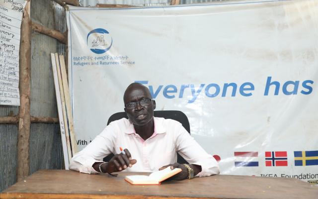 Puch Thijok, Chairman of the refugee committee in Jewi Camp.