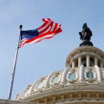 US Flag and Capitol building, Washington DC