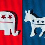 Elephant vs Donkey, Iconic Rivalry Between Democrats and Republicans for U.S. 2024 Presidential Election — image courtesy Deposit Photos